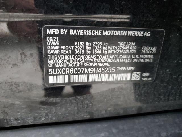 VIN 5UXCR6C07M9H45235 2021 BMW X5, Xdrive40I no.13