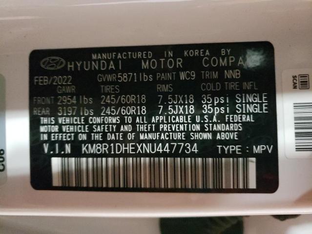2022 HYUNDAI PALISADE - KM8R1DHEXNU447734