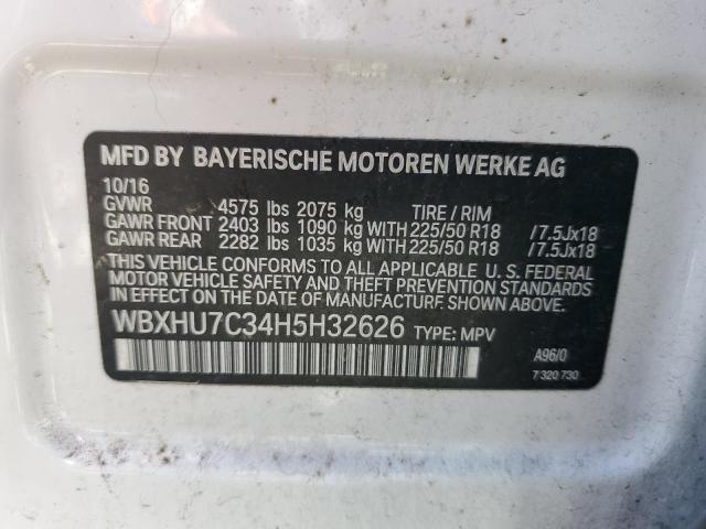 2017 BMW X1 SDRIVE2 WBXHU7C34H5H32626