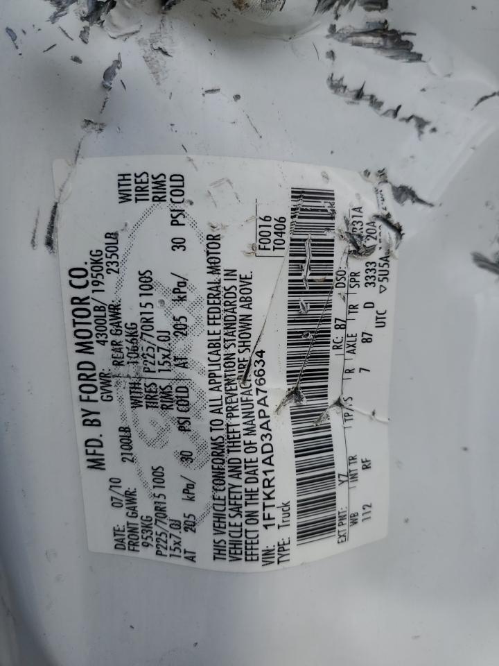 1FTKR1AD3APA76634 2010 Ford Ranger