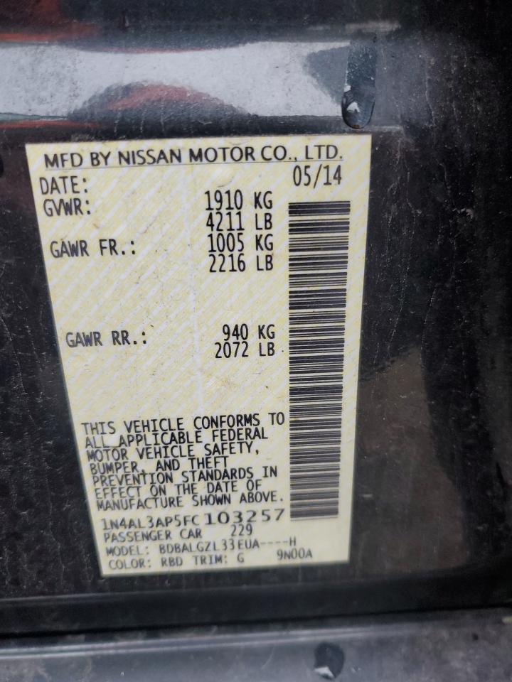 1N4AL3AP5FC103257 2015 Nissan Altima 2.5