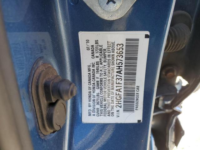 2010 Honda Civic Vp VIN: 2HGFA1F37AH573653 Lot: 48739154