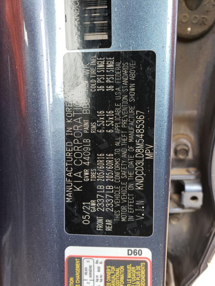 KNDCD3LD8M5485367 2021 Kia Niro Ex