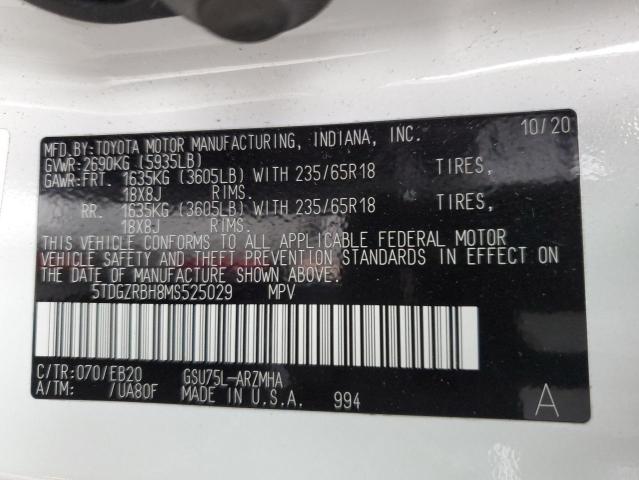 VIN 5TDGZRBH8MS525029 2021 Toyota Highlander, Xle no.13