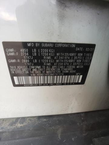 2021 SUBARU OUTBACK PR - 4S4BTAFC8M3187026