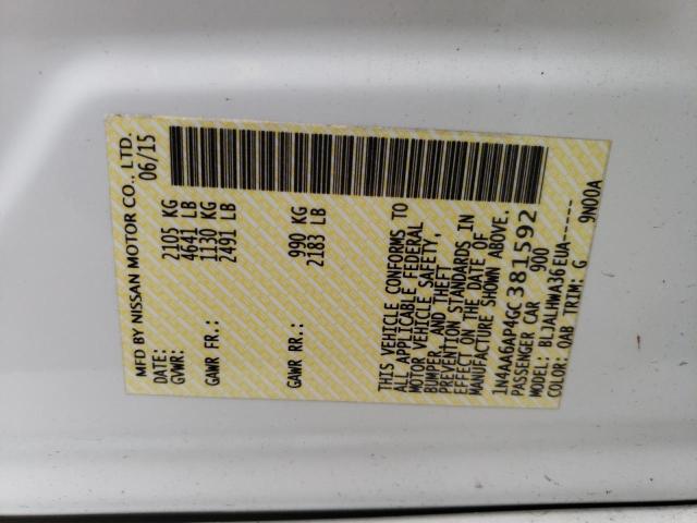 2016 NISSAN MAXIMA 3.5 - 1N4AA6AP4GC381592