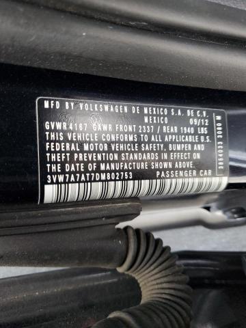 2013 Volkswagen Beetle Turbo VIN: 3VW7A7AT7DM802753 Lot: 48936064