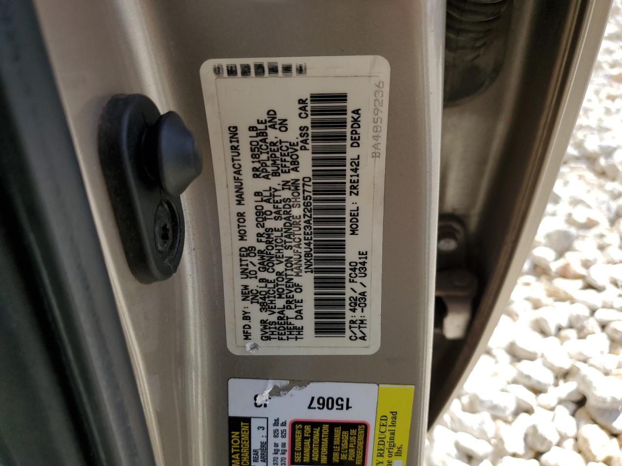 1NXBU4EE3AZ265770 2010 Toyota Corolla Base