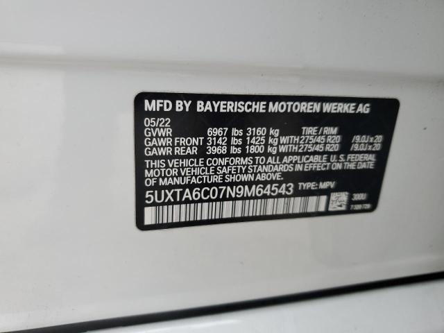 5UXTA6C07N9M64543 BMW X5 XDRIVE4 12