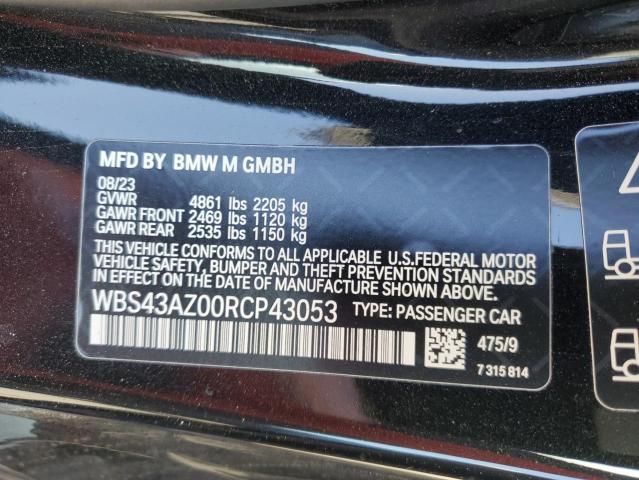 2024 BMW M4 Competition VIN: WBS43AZ00RCP43053 Lot: 47644124