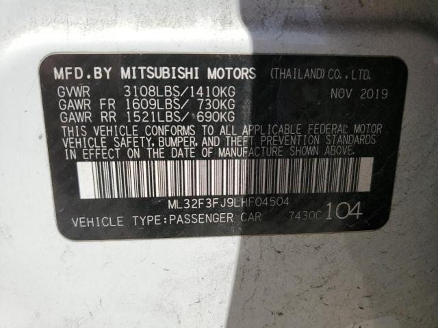 VIN ML32F3FJ9LHF04504 Mitsubishi Mirage G4 2020 12