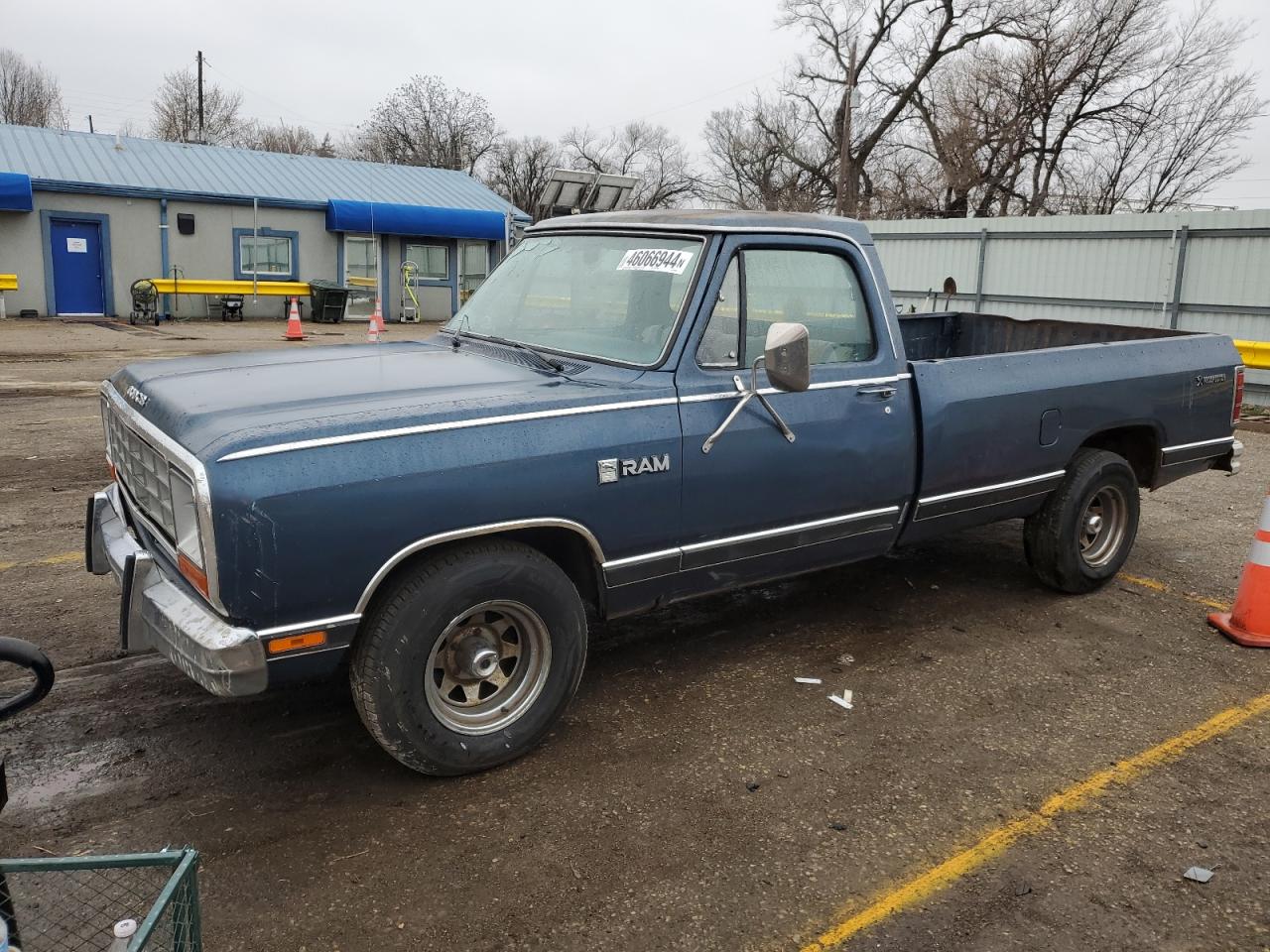 DODGE D-SERIES D 1985 blue pickup gas 1B7FD14T2FS592944 photo #1