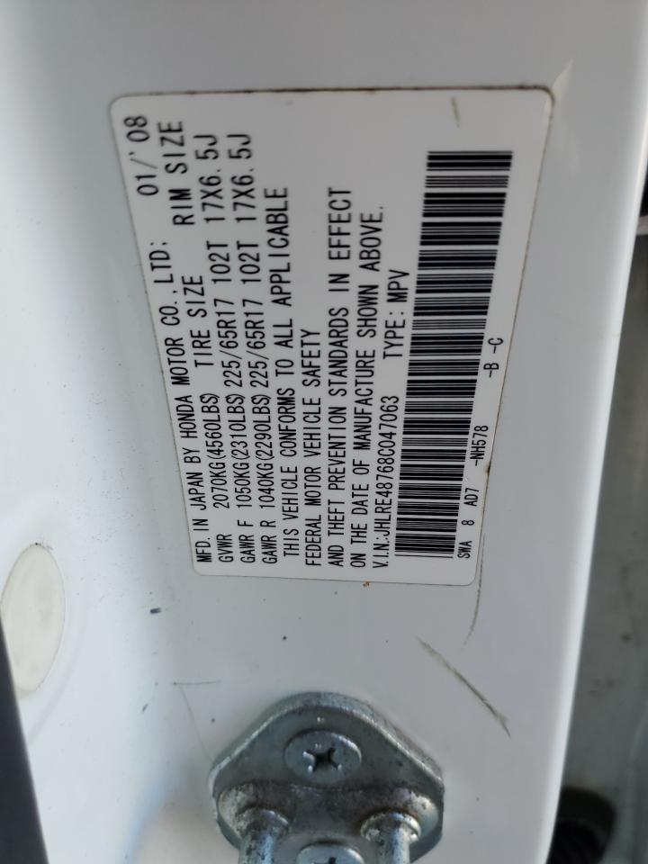 JHLRE48768C047063 2008 Honda Cr-V Exl