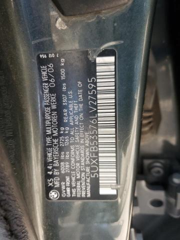 Lot #2431574897 2006 BMW X5 4.4I salvage car
