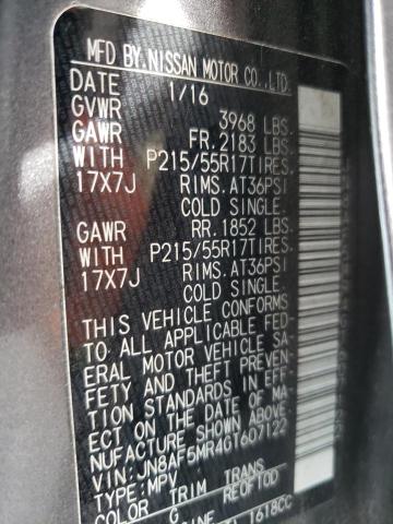 2016 NISSAN JUKE S - JN8AF5MR4GT607122