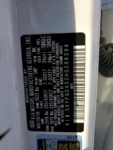 2017 Kia Sorento Lx VIN: 5XYPGDA52HG288394 Lot: 47136894