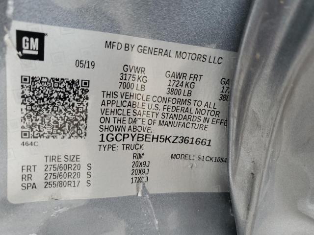 2019 CHEVROLET SILVERADO - 1GCPYBEH5KZ361661