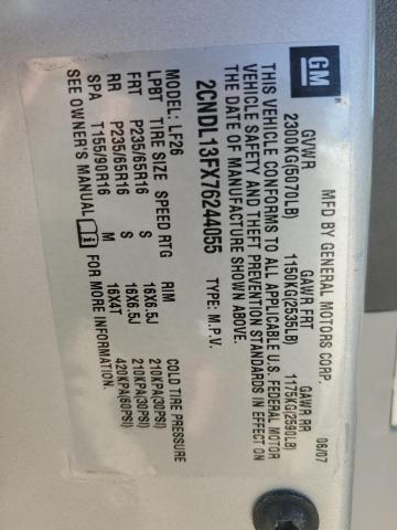 2007 Chevrolet Equinox Ls VIN: 2CNDL13FX76244055 Lot: 46626864