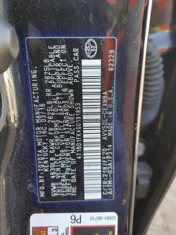 2016 Toyota Camry Hybrid VIN: 4T1BD1FK4GU191853 Lot: 51949984