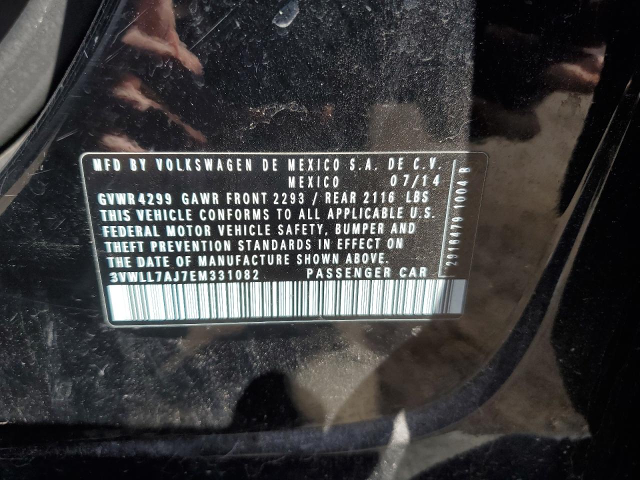 3VWLL7AJ7EM331082 2014 Volkswagen Jetta Tdi