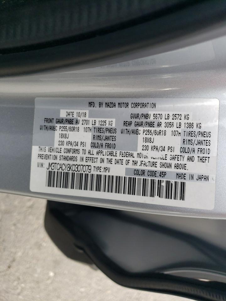 JM3TCACY8K0307079 2019 Mazda Cx-9 Touring