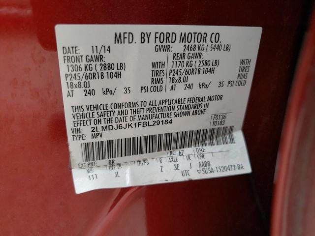 2015 LINCOLN MKX - 2LMDJ6JK1FBL29184