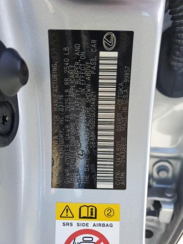 2016 LEXUS ES 350 - 58ABK1GG5GU014821