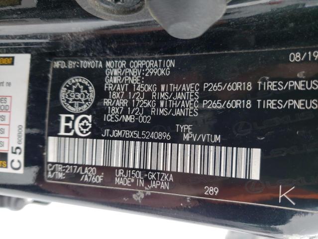 2020 LEXUS GX 460 LUX JTJGM7BX5L5240896