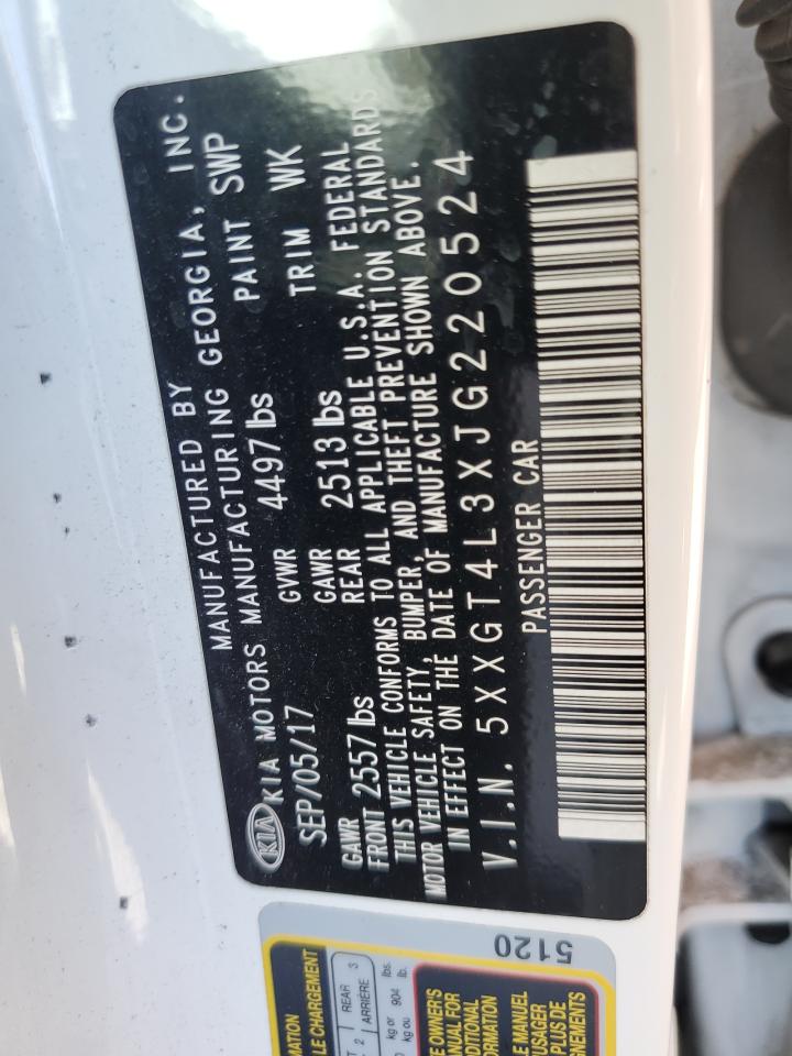 5XXGT4L3XJG220524 2018 Kia Optima Lx