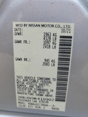2021 NISSAN ALTIMA SV 1N4BL4DV1MN410902