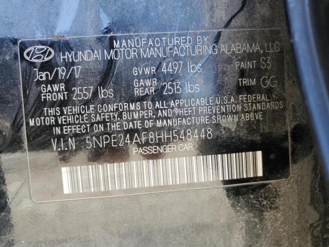 2017 Hyundai Sonata Se VIN: 5NPE24AF8HH548448 Lot: 46666384