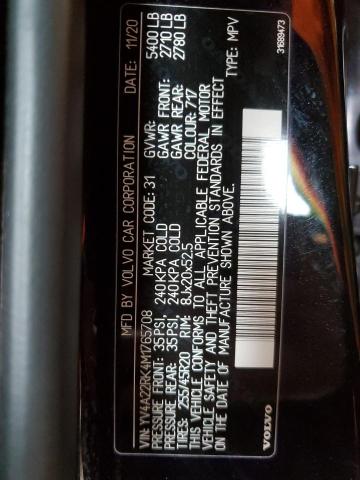 2021 VOLVO XC60 T6 MO - YV4A22RK4M1765708