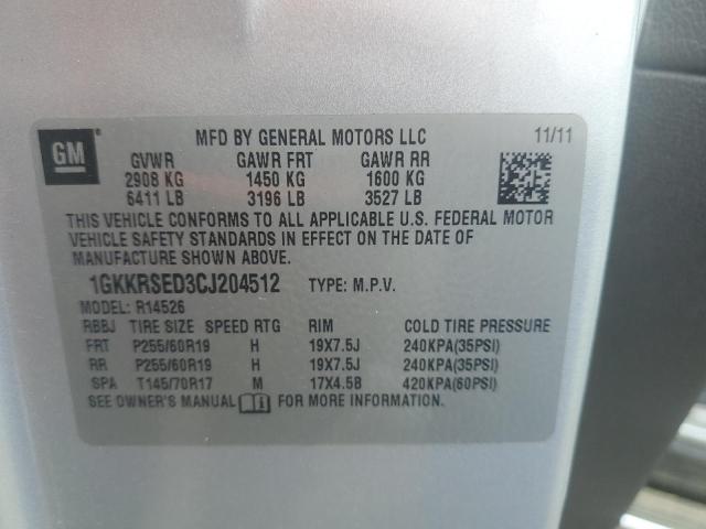 2012 GMC Acadia Slt-2 VIN: 1GKKRSED3CJ204512 Lot: 46956014