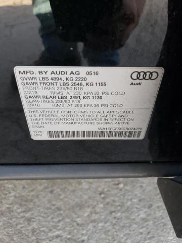 2016 Audi Q3 Premium Plus VIN: WA1EFCFS5GR024275 Lot: 45746834