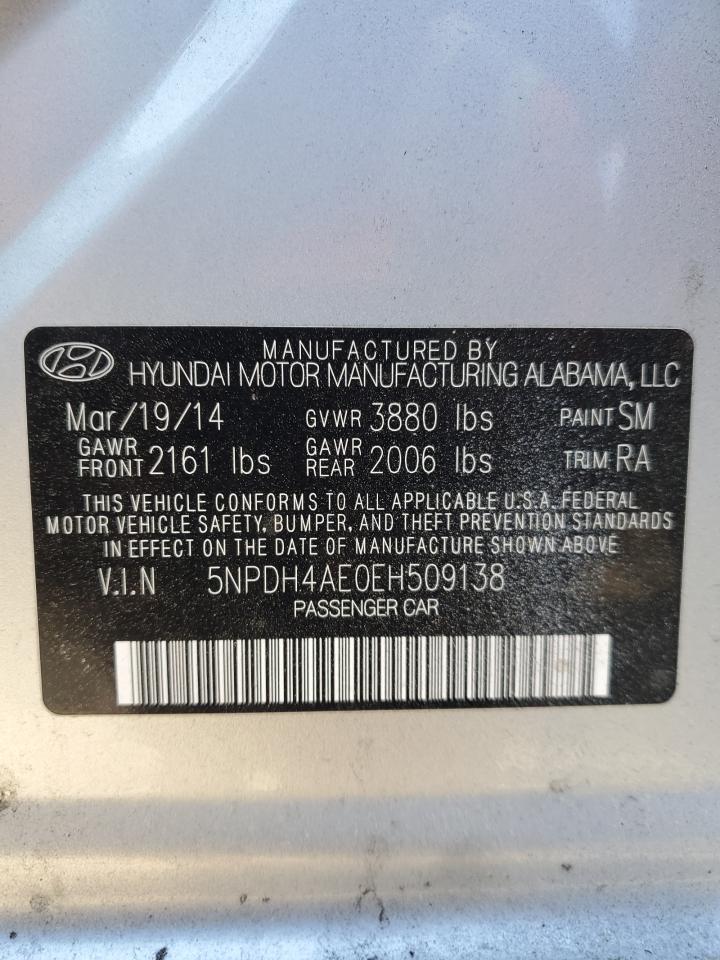 5NPDH4AE0EH509138 2014 Hyundai Elantra Se
