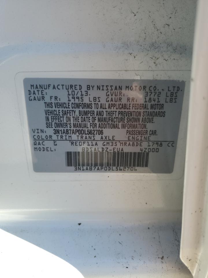 3N1AB7AP0DL562706 2013 Nissan Sentra S