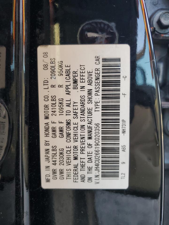 JH4CU26619C020356 2009 Acura Tsx