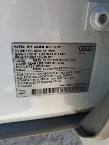 VIN WA1LXBF70ND021661 2022 Audi Q7, Premium Plus no.14