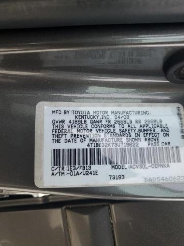 2003 Toyota Camry Le VIN: 4T1BE32K73U719622 Lot: 47446454