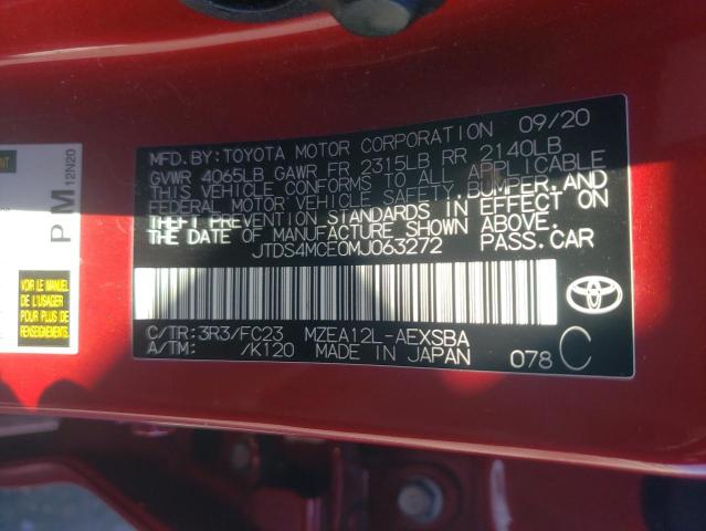 2021 TOYOTA COROLLA SE - JTDS4MCE0MJ063272