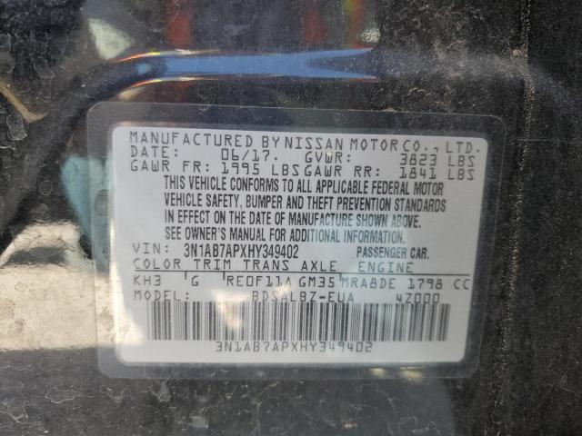 2017 NISSAN SENTRA S - 3N1AB7APXHY349402