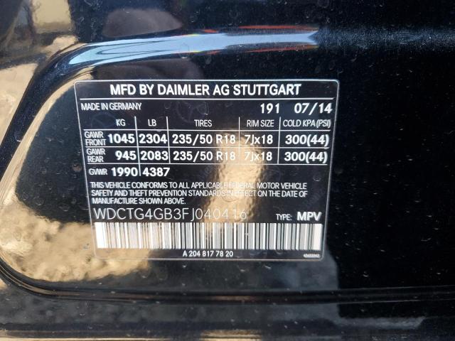 VIN WDCTG4GB3FJ040416 2015 Mercedes-Benz GLA-Class,... no.13