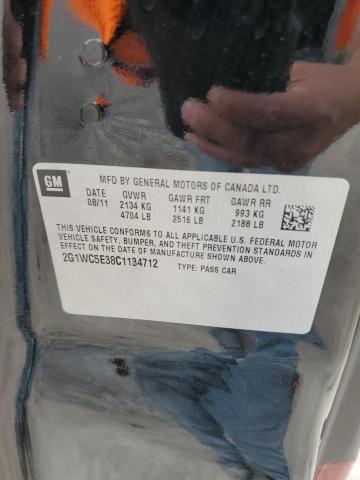 2012 Chevrolet Impala Ltz VIN: 2G1WC5E38C1134712 Lot: 46773624