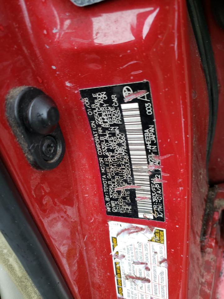 JTDKB20U587744360 2008 Toyota Prius