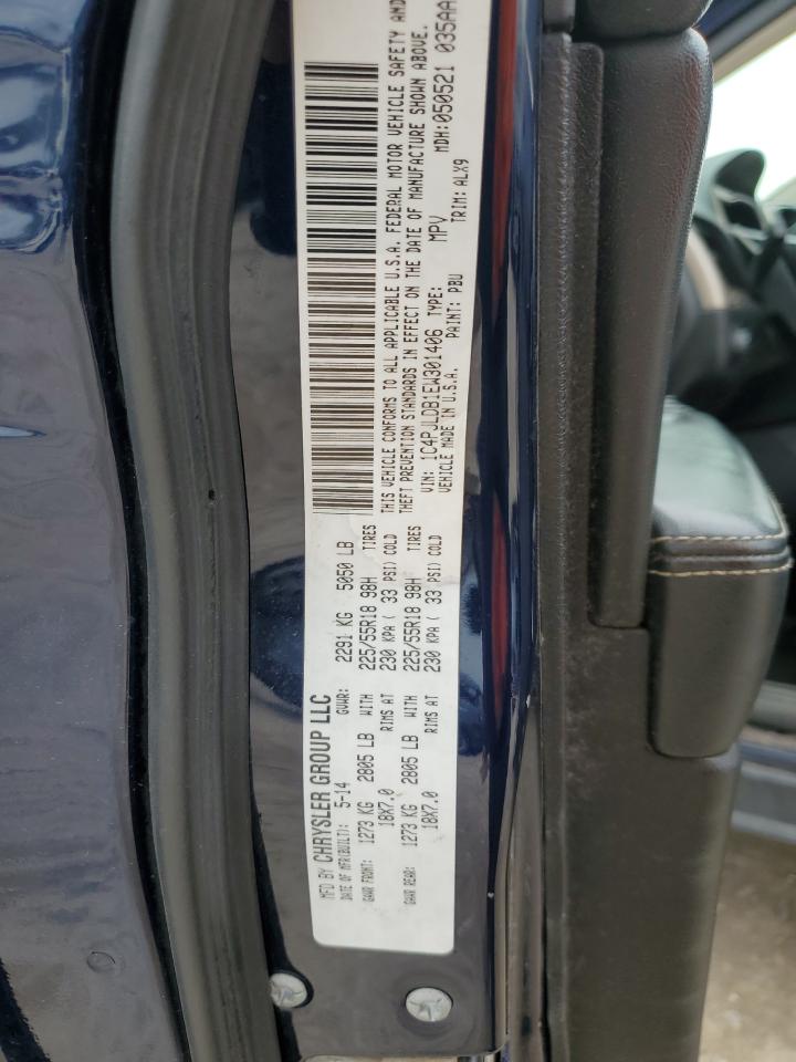 1C4PJLDB1EW301406 2014 Jeep Cherokee Limited