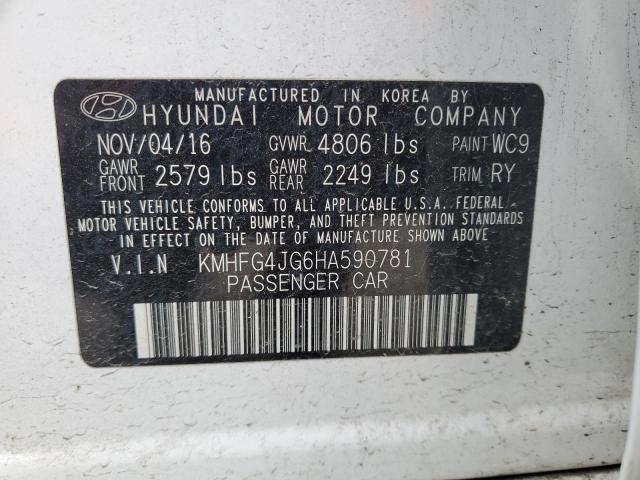 2017 HYUNDAI AZERA KMHFG4JG6HA590781