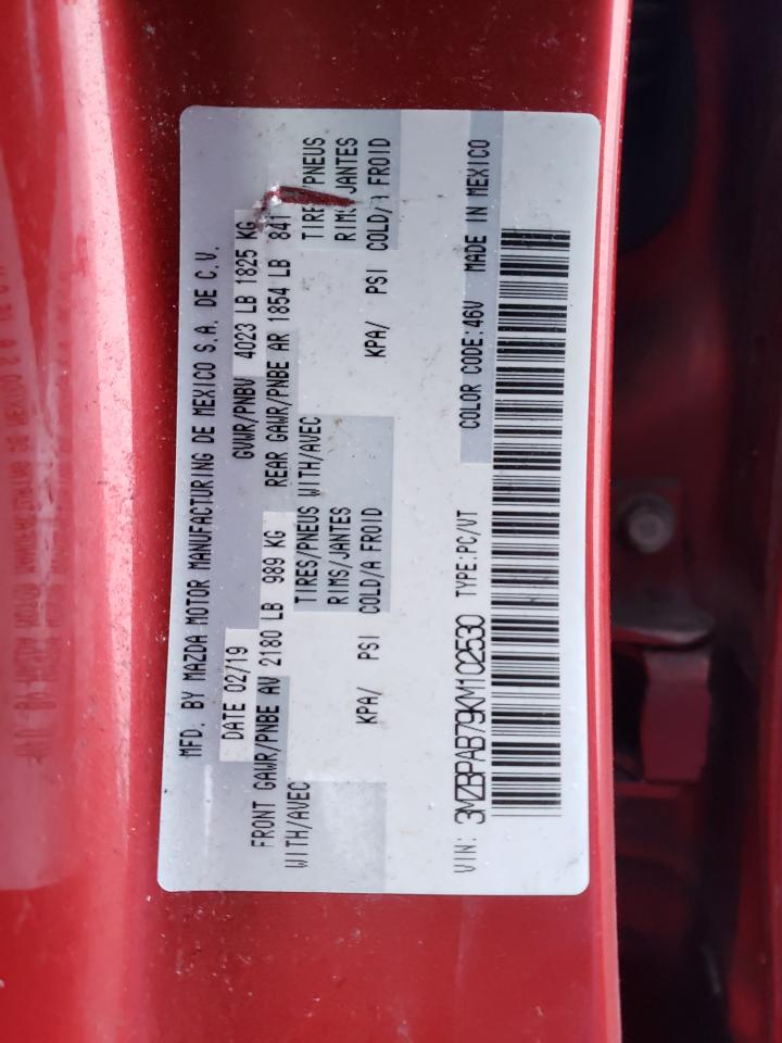 3MZBPAB79KM102530 2019 Mazda 3