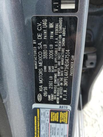 2017 Kia Forte Lx VIN: 3KPFL4A71HE047514 Lot: 46478534