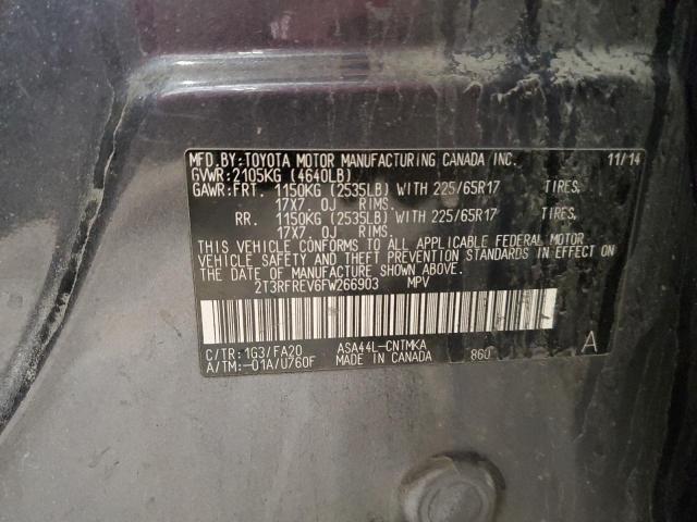 2015 TOYOTA RAV4 XLE - 2T3RFREV6FW266903