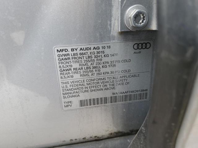 VIN WA1AAAF74KD013948 2019 Audi Q7, Premium no.13